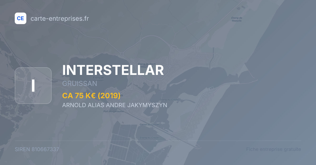 INTERSTELLAR — 810667337 — fiche entreprise