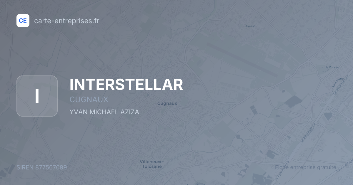 INTERSTELLAR — 877567099 — fiche entreprise