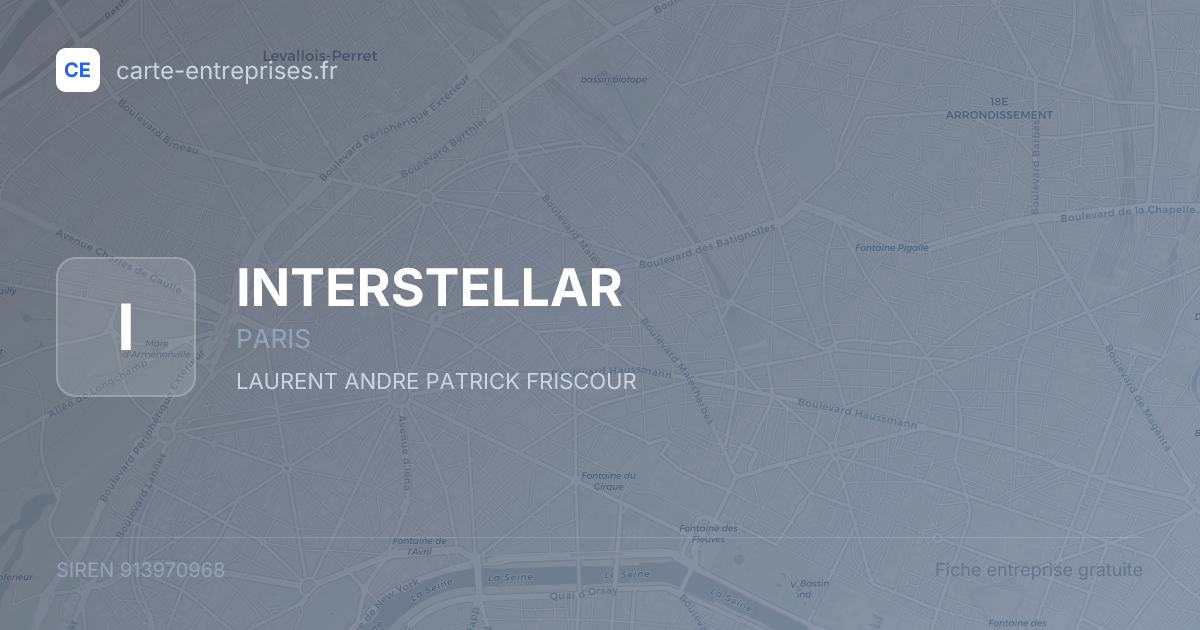 INTERSTELLAR — 913970968 — fiche entreprise