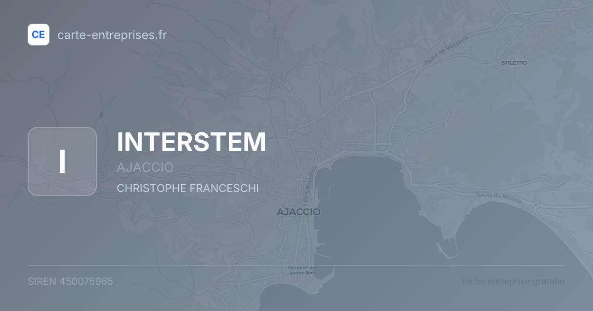 INTERSTEM — 450075965 — fiche entreprise