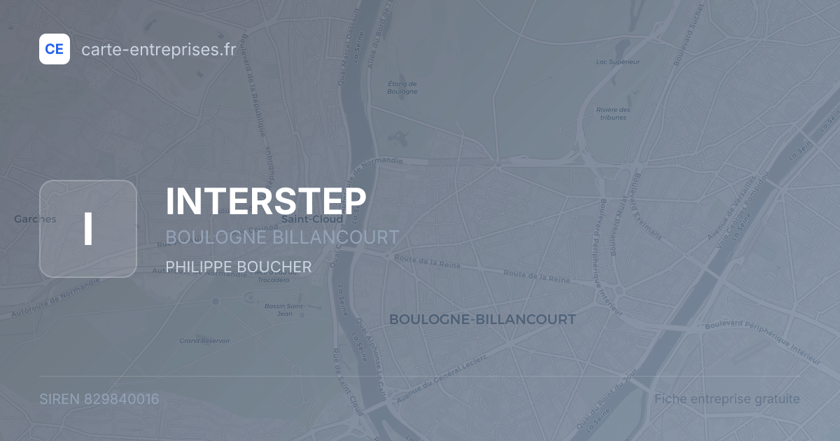 INTERSTEP — 829840016 — fiche entreprise