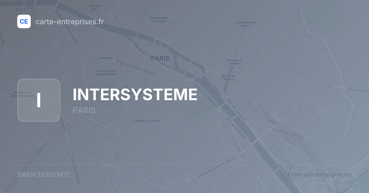 INTERSYSTEME — 333503472 — fiche entreprise