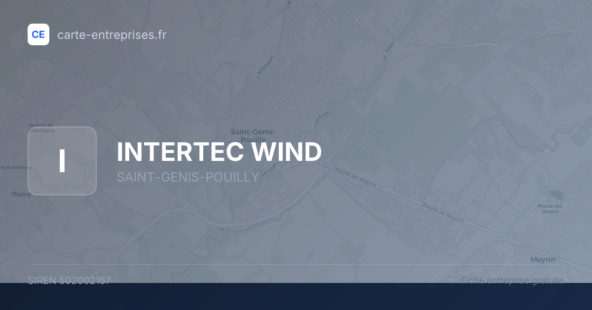 INTERTEC WIND — 502002157 — fiche entreprise