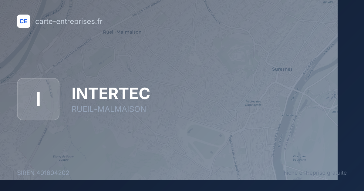 INTERTEC — 401604202 — fiche entreprise