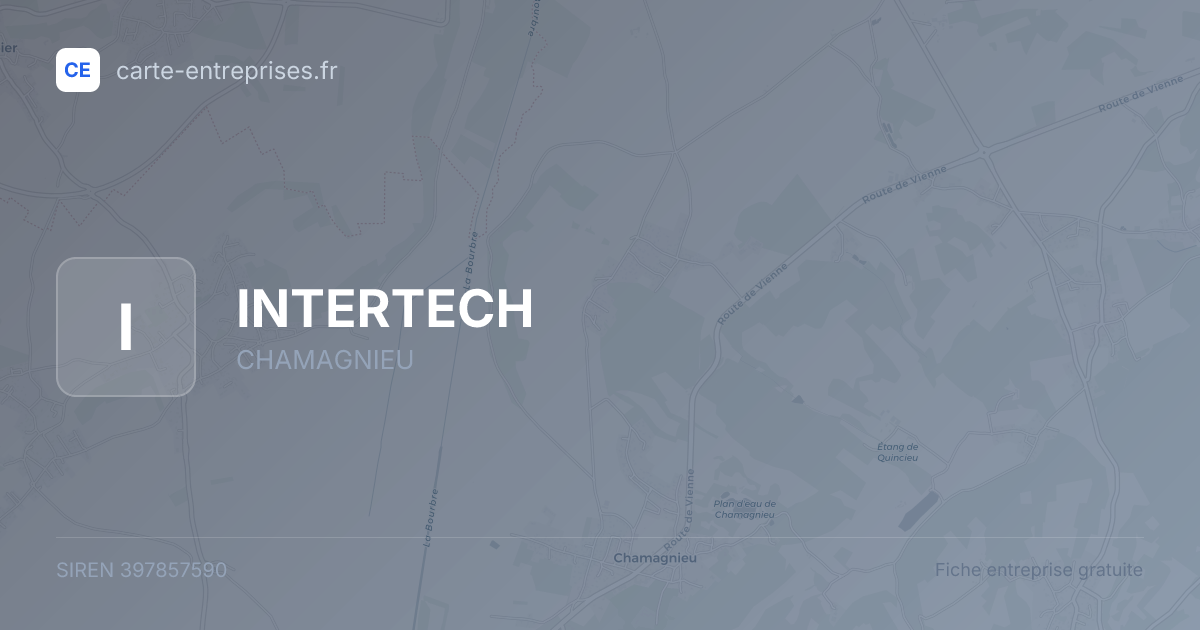 INTERTECH — 397857590 — fiche entreprise