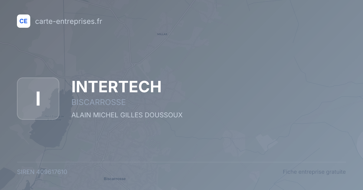 INTERTECH — 409617610 — fiche entreprise
