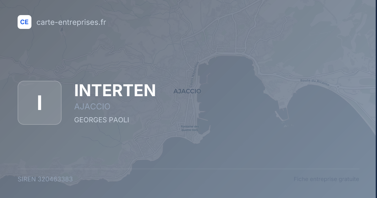 INTERTEN — 320463383 — fiche entreprise