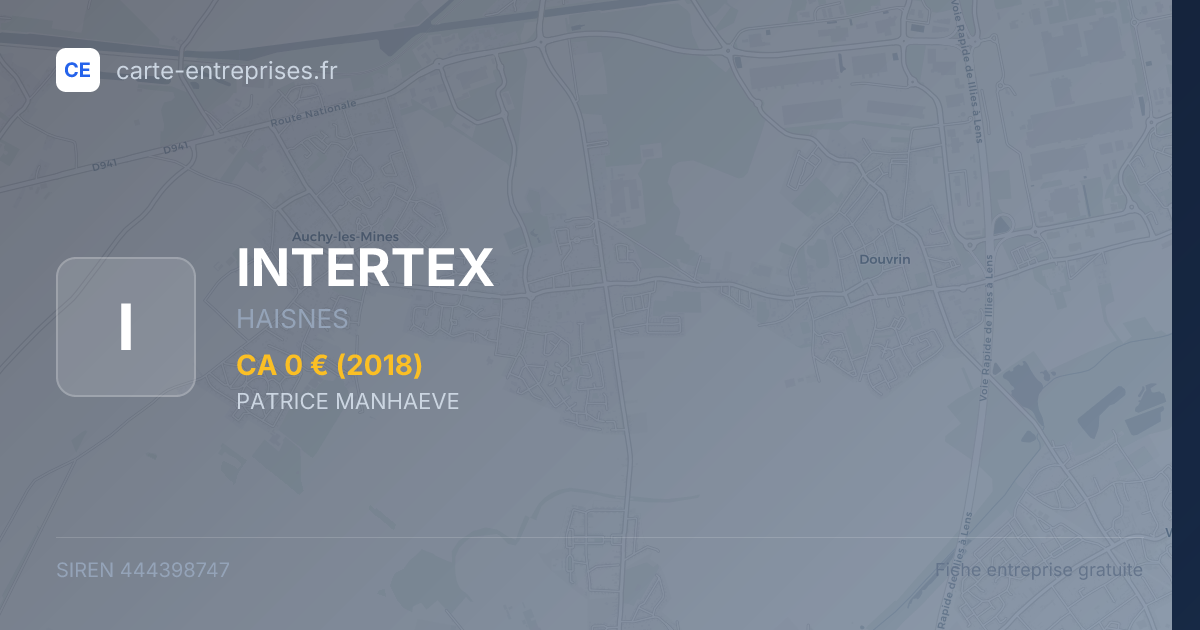 INTERTEX — 444398747 — fiche entreprise