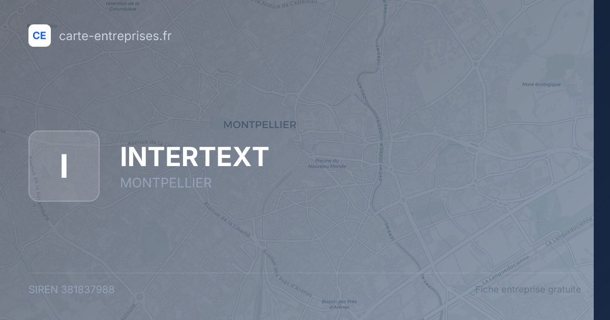 INTERTEXT — 381837988 — fiche entreprise