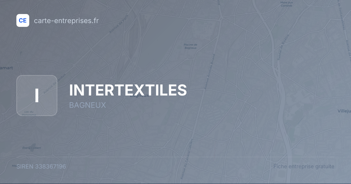 INTERTEXTILES — 338367196 — fiche entreprise