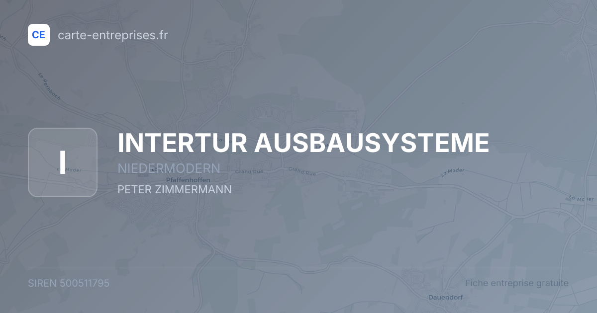 INTERTUR AUSBAUSYSTEME — 500511795 — fiche entreprise