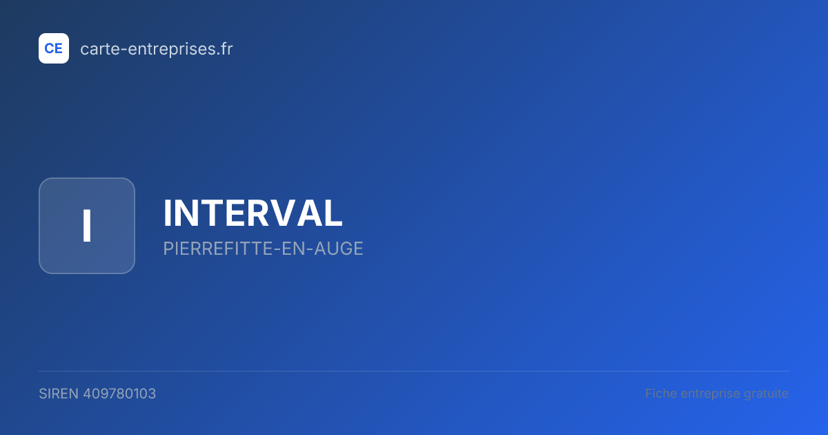 INTERVAL — 409780103 — fiche entreprise