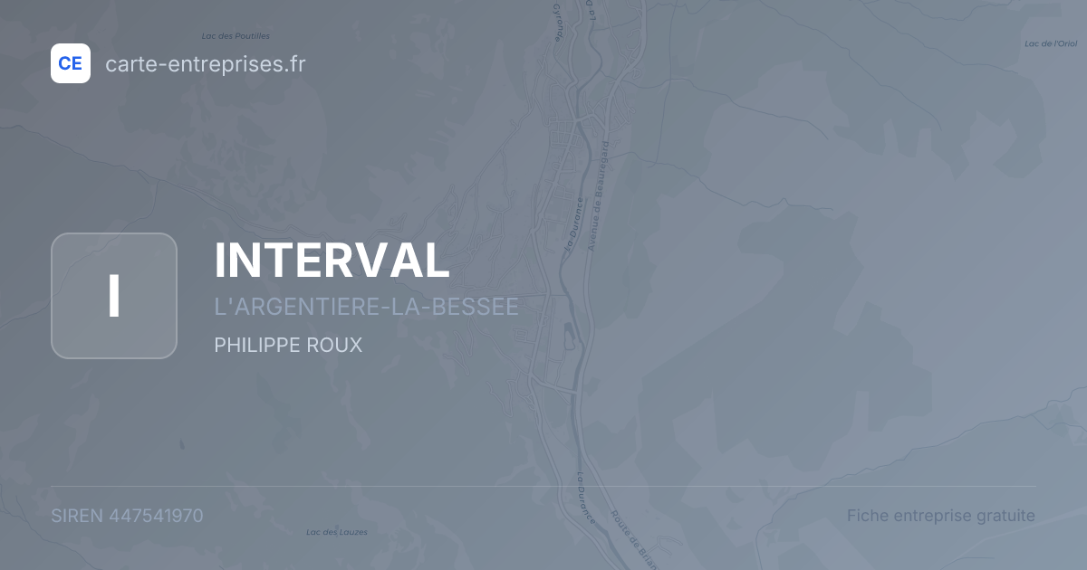 INTERVAL — 447541970 — fiche entreprise