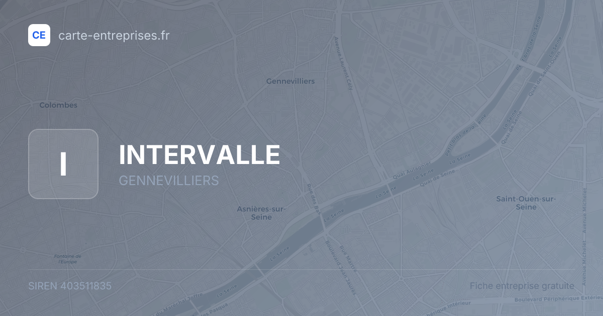 INTERVALLE — 403511835 — fiche entreprise