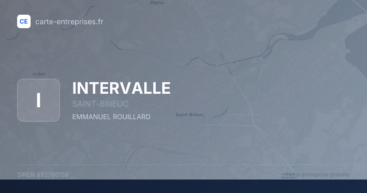INTERVALLE — 892760158 — fiche entreprise