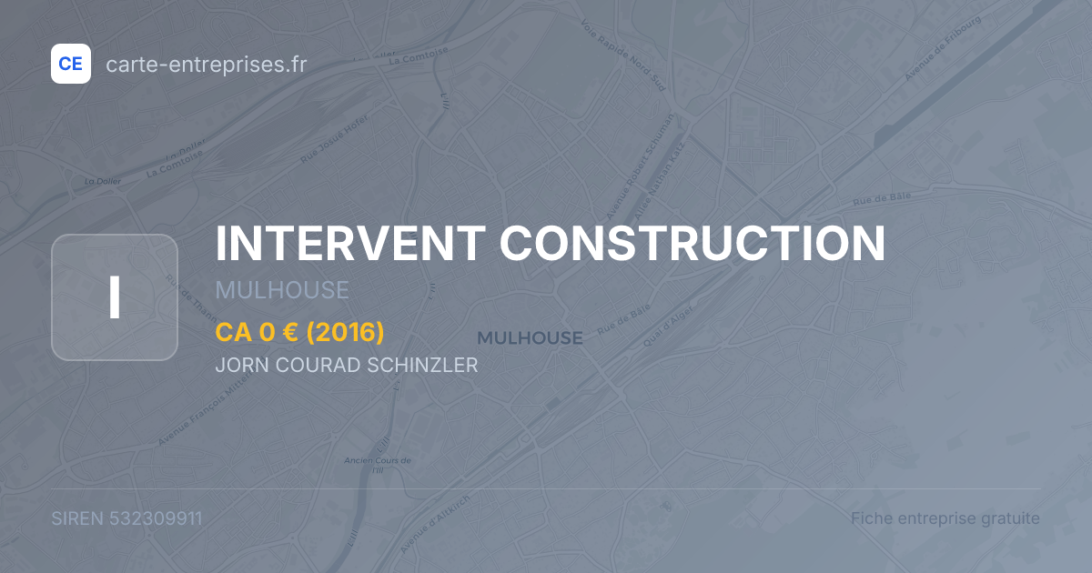 INTERVENT CONSTRUCTION — 532309911 — fiche entreprise