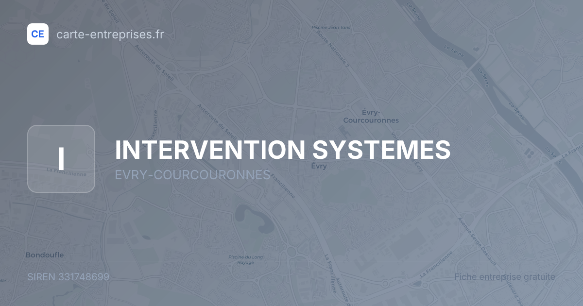 INTERVENTION SYSTEMES — 331748699 — fiche entreprise
