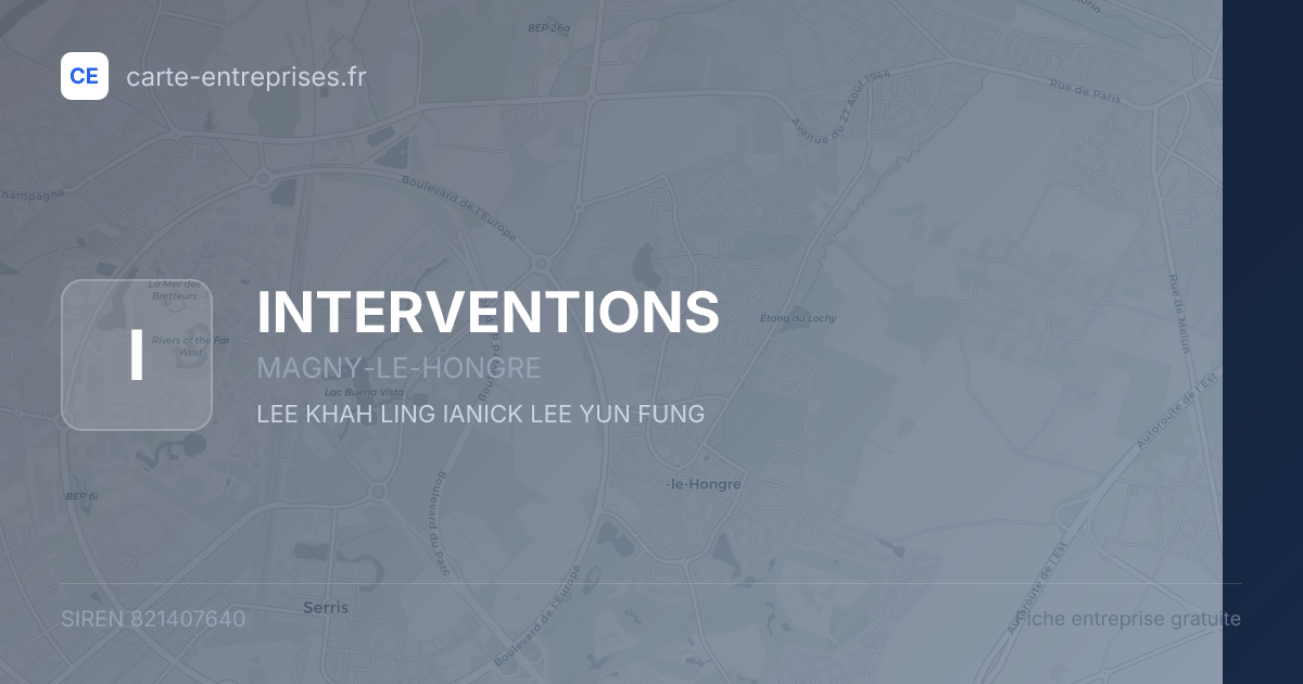 INTERVENTIONS — 821407640 — fiche entreprise