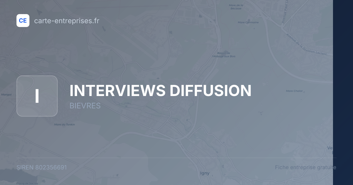 INTERVIEWS DIFFUSION — 802356691 — fiche entreprise