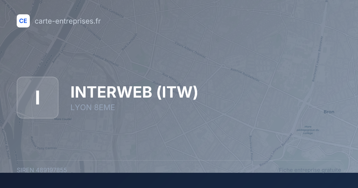 INTERWEB (ITW) — 489197855 — fiche entreprise