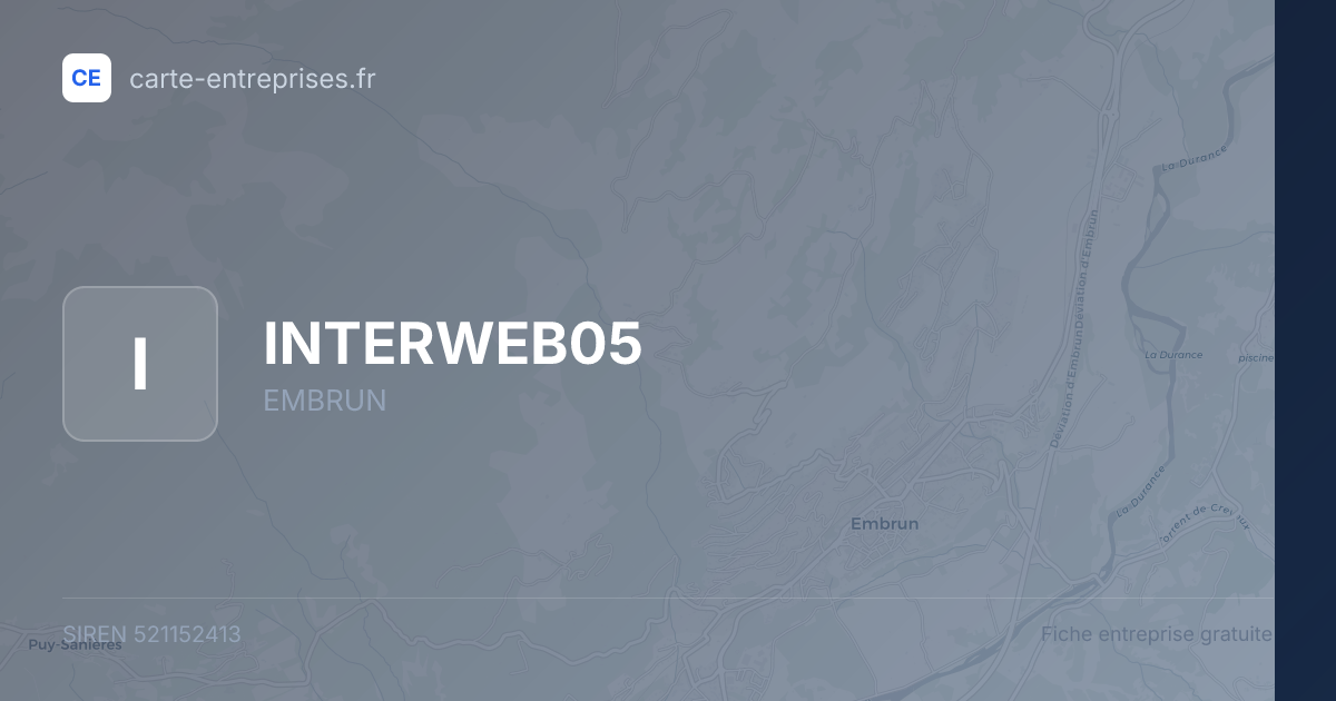 INTERWEB05 — 521152413 — fiche entreprise