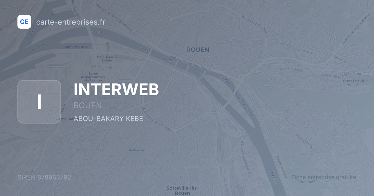 INTERWEB — 878963792 — fiche entreprise