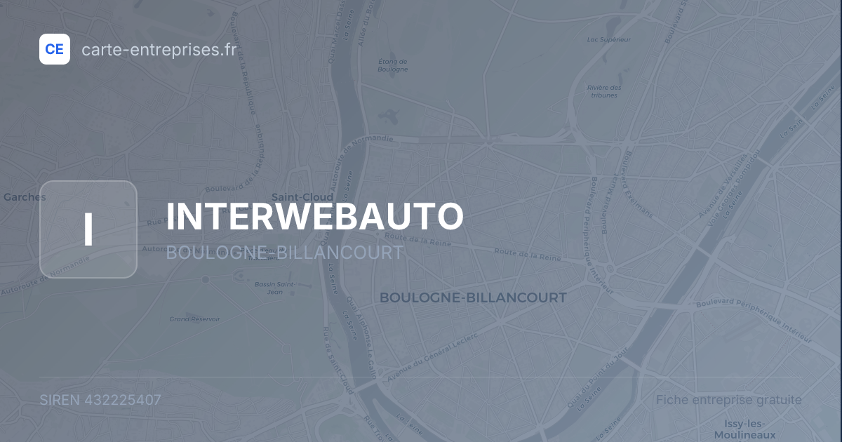 INTERWEBAUTO — 432225407 — fiche entreprise