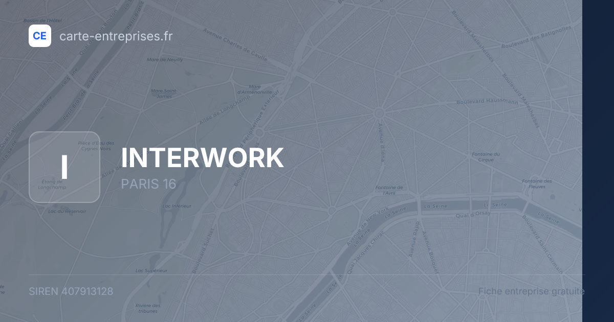 INTERWORK — 407913128 — fiche entreprise
