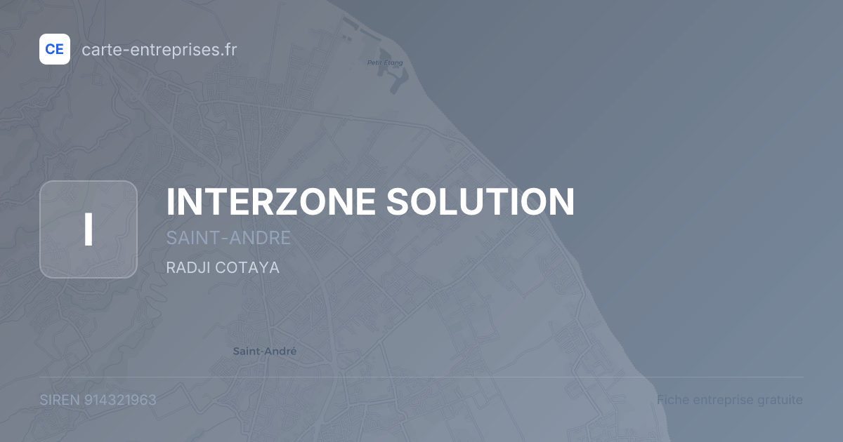INTERZONE SOLUTION — 914321963 — fiche entreprise