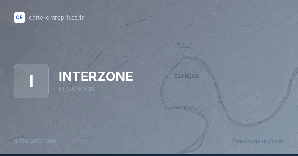 INTERZONE — 385241286 — fiche entreprise