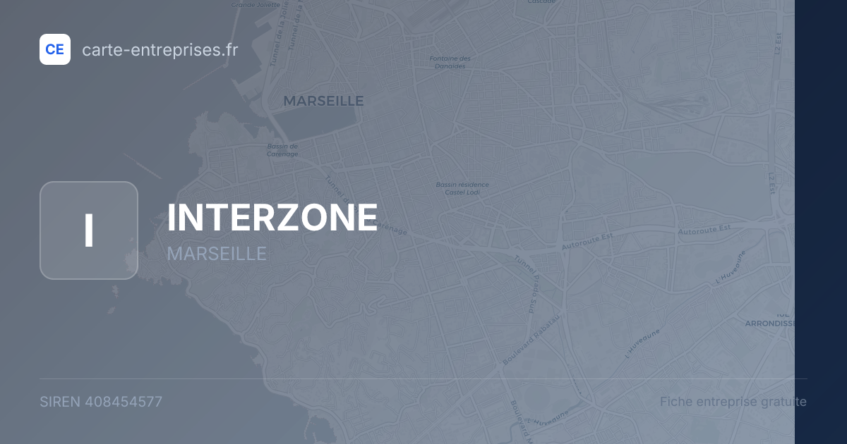 INTERZONE — 408454577 — fiche entreprise