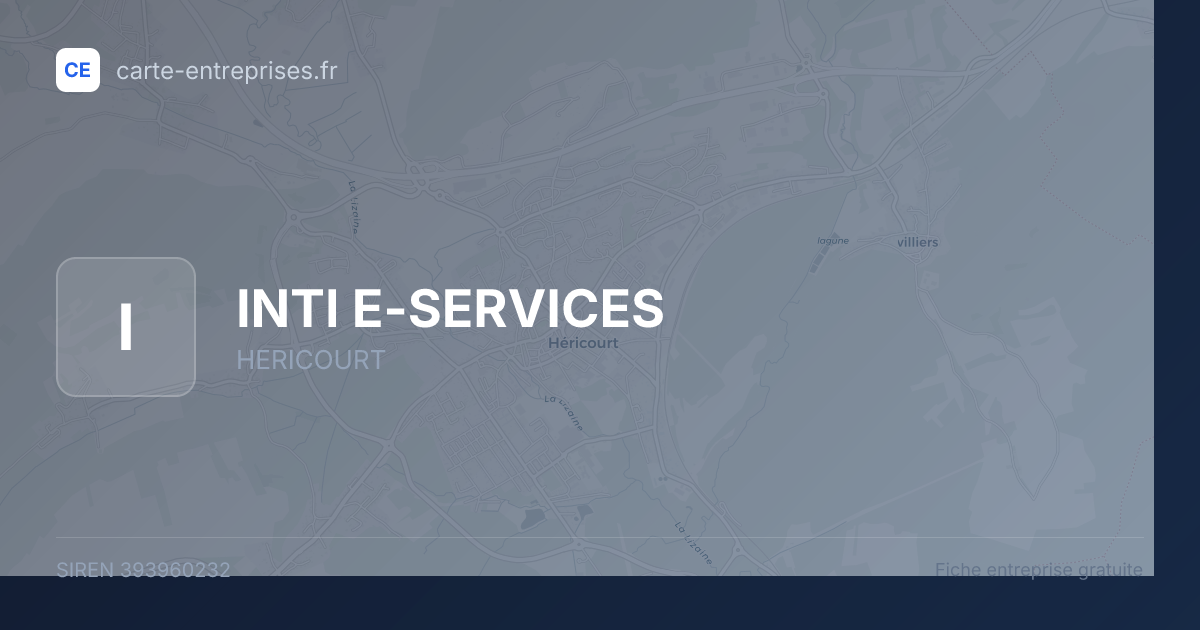 INTI E-SERVICES — 393960232 — fiche entreprise