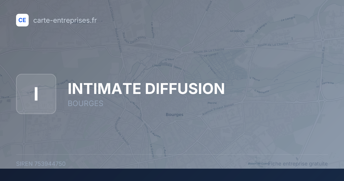INTIMATE DIFFUSION — 753944750 — fiche entreprise