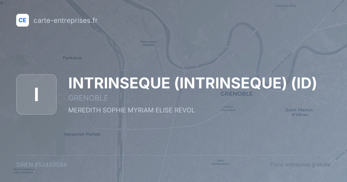 INTRINSEQUE (INTRINSEQUE) (ID) — 852423094 — fiche entreprise