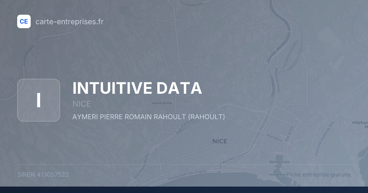 INTUITIVE DATA — 413057522 — fiche entreprise