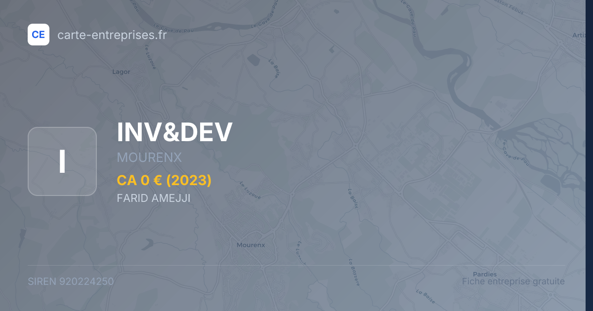 INV&DEV — 920224250 — fiche entreprise