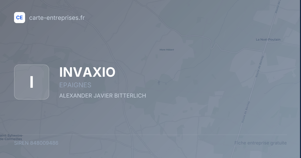 INVAXIO — 848009486 — fiche entreprise