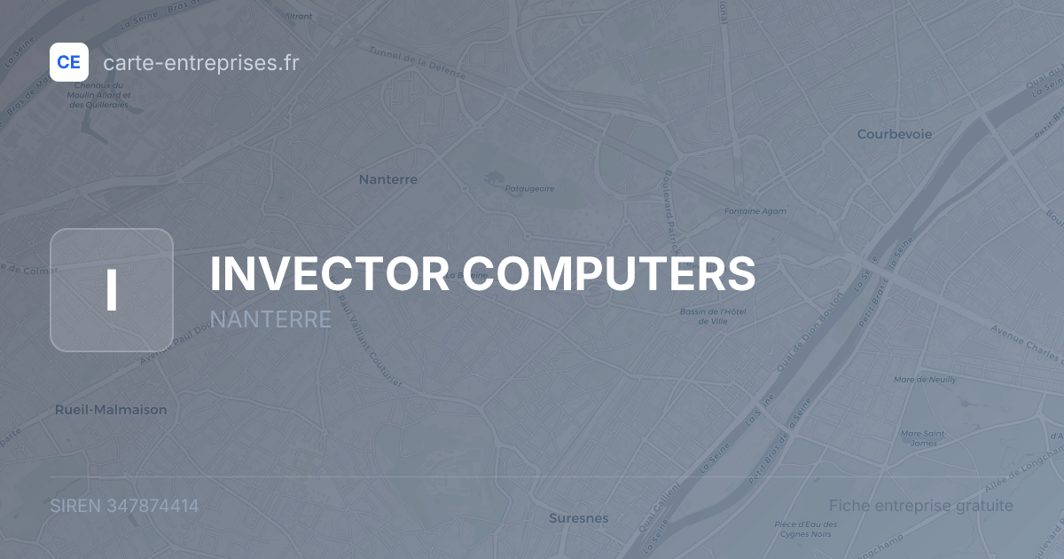 INVECTOR COMPUTERS — 347874414 — fiche entreprise