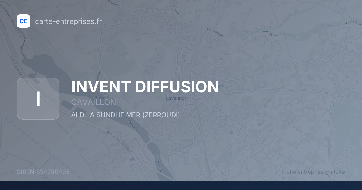 INVENT DIFFUSION — 834780405 — fiche entreprise