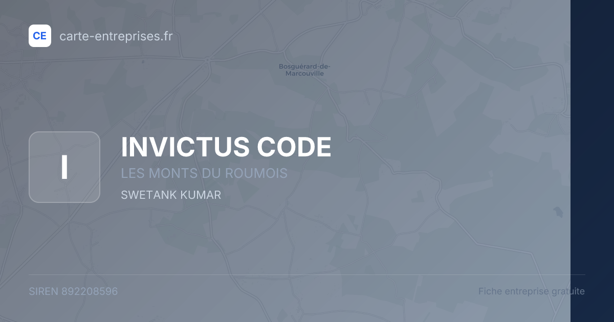 INVICTUS CODE — 892208596 — fiche entreprise