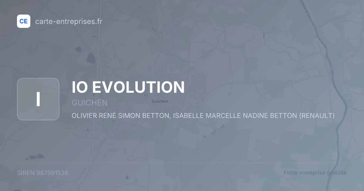 IO EVOLUTION — 987991536 — fiche entreprise
