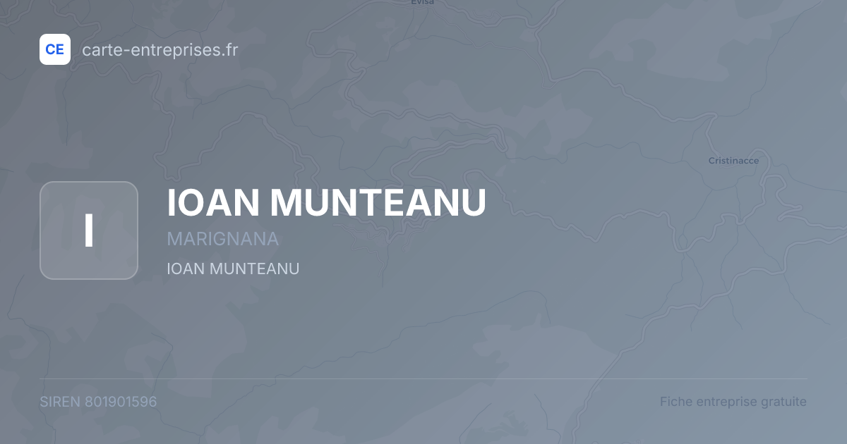 IOAN MUNTEANU — 801901596 — fiche entreprise