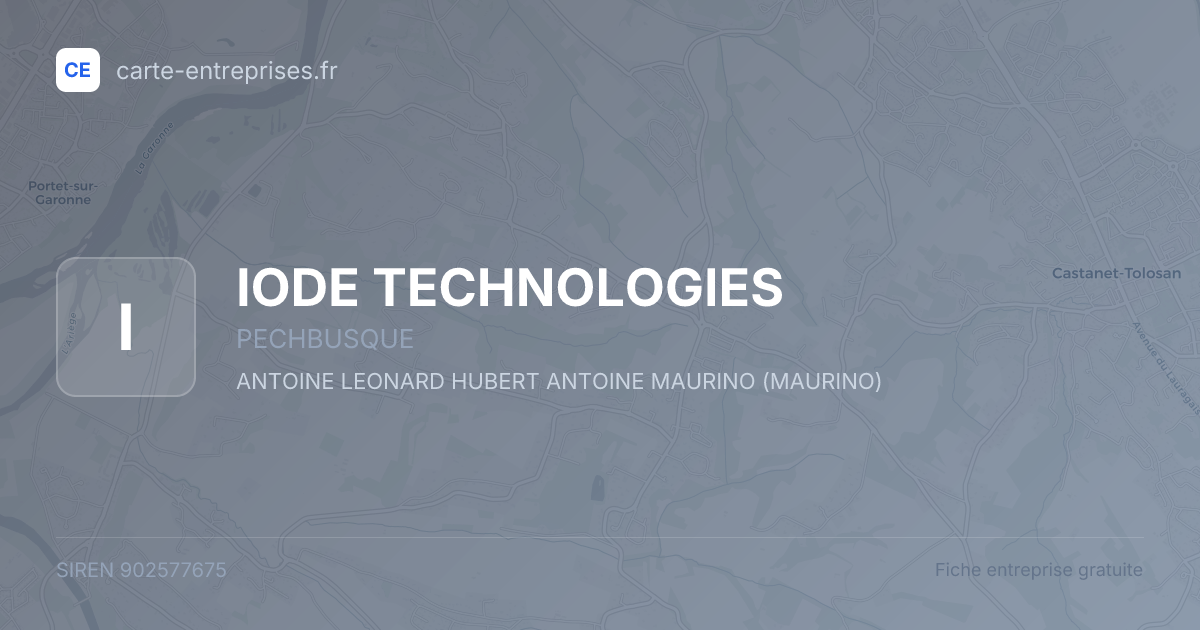 IODE TECHNOLOGIES — 902577675 — fiche entreprise