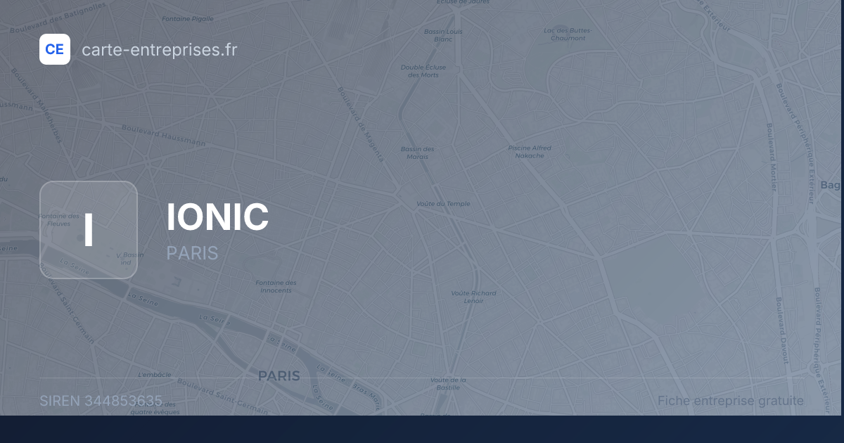 IONIC — 344853635 — fiche entreprise