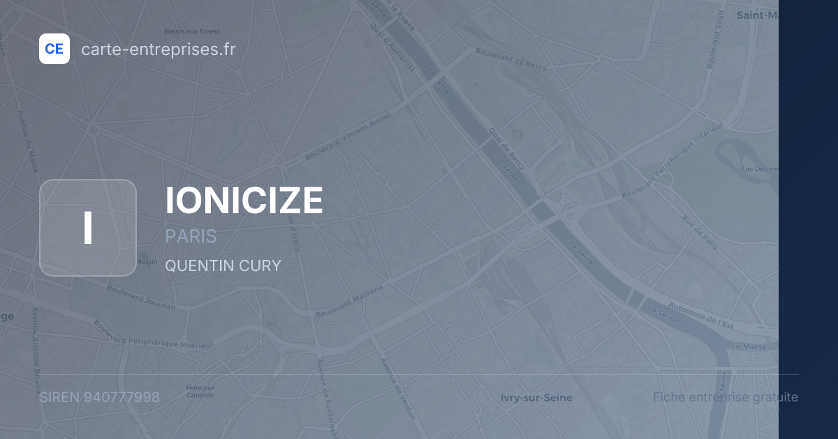 IONICIZE — 940777998 — fiche entreprise