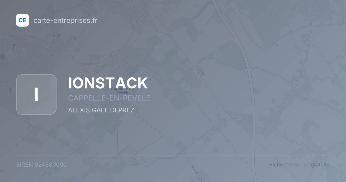 IONSTACK — 924889090 — fiche entreprise