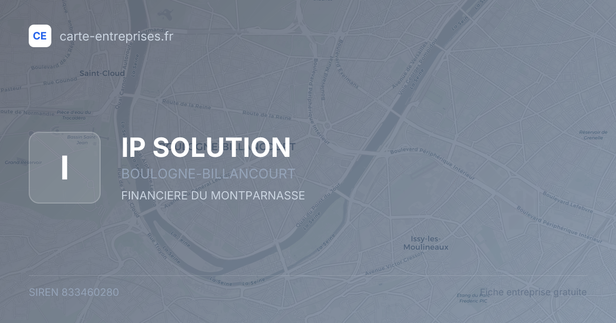 IP SOLUTION — 833460280 — fiche entreprise