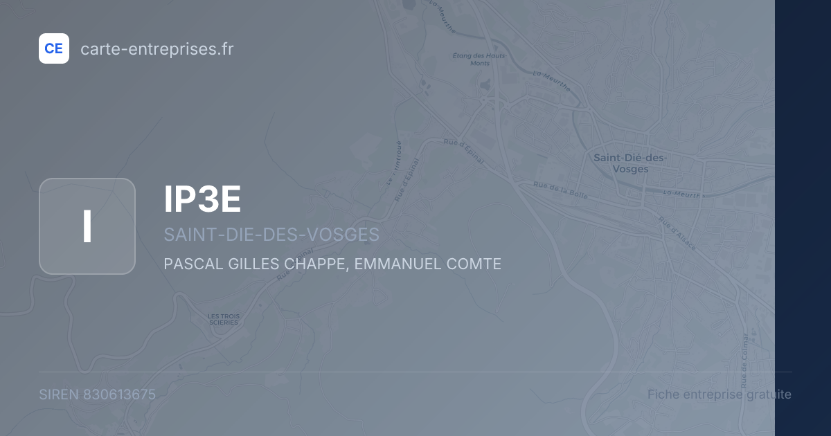 IP3E — 830613675 — fiche entreprise