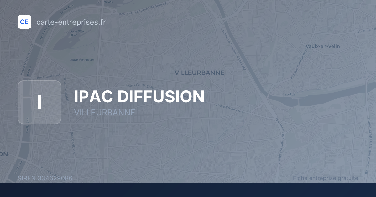 IPAC DIFFUSION — 334629086 — fiche entreprise