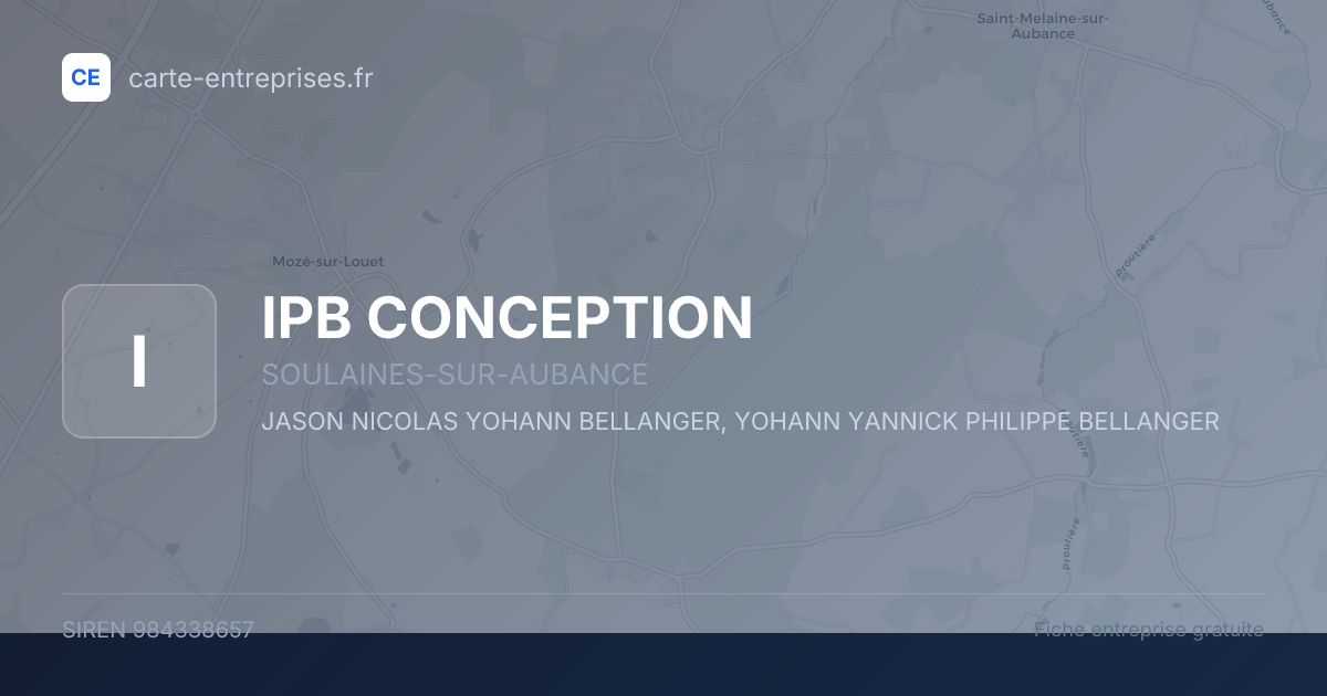IPB CONCEPTION — 984338657 — fiche entreprise